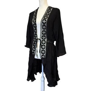 Love tree swim cover black flowy womens large